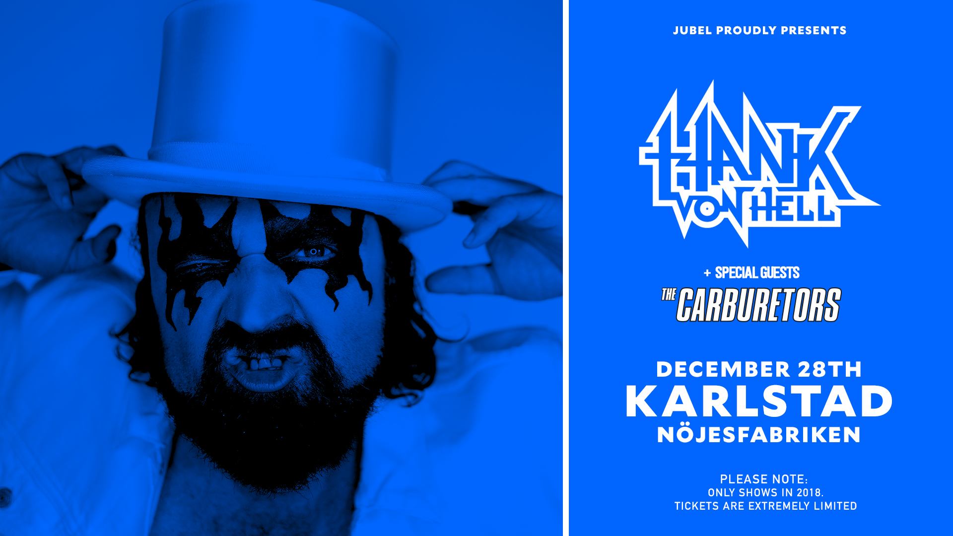 Hank Von Hell + The Carburetors Nöjesfabriken Karlstad